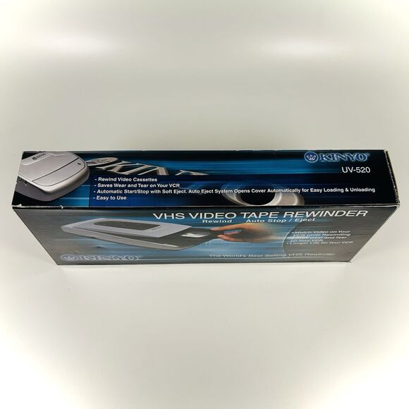 KINYO UV 520 VHS Video Cassette Tape Rewinder VCR Silver Auto-Stop/Eject *READ* - Picture 16 of 16